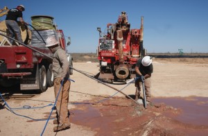 The Durammo™ Deep Anode System installed to protect oil wells in Texas from corrosion.