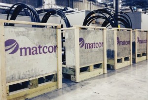 MATCOR Sea-Bottom Marine Anode Sleds ready to ship for cathodic protection of a seawall for a US oil company.