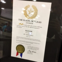 texas governor congratulates matcor