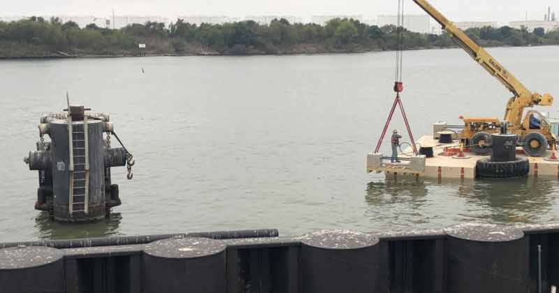 MATCOR sled anode installation for ship terminal corrosion prevention along the Houston ship channel