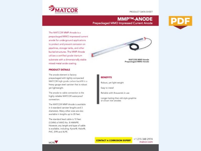 Datasheet image - MMP Prepackaged MMO Anodes
