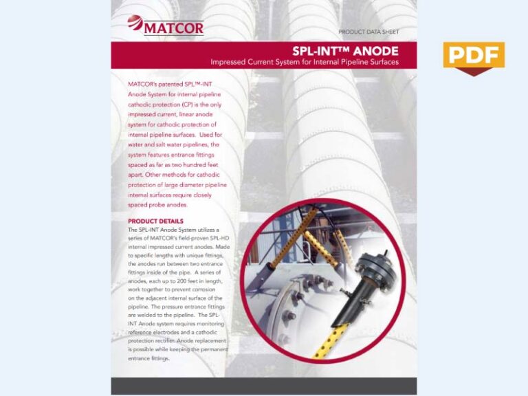 Datasheet image - SPL-INT Internal Pipeline Anode