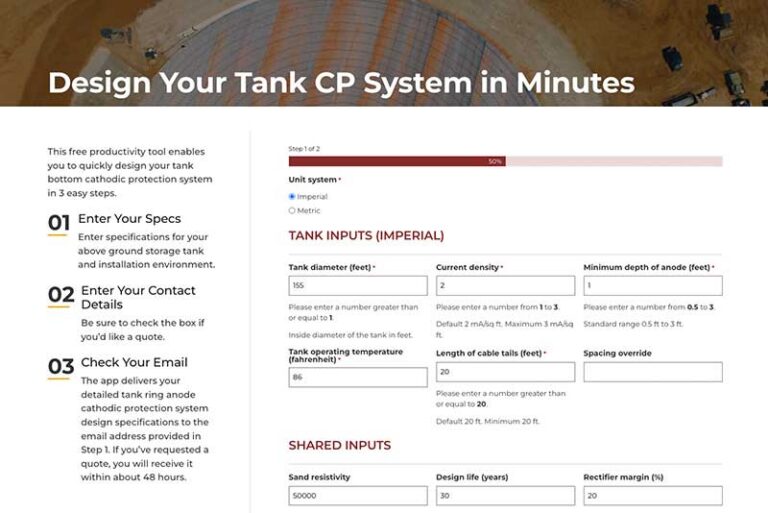 Tank Cathodic Protection Design App - Screenshot